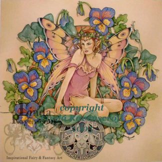 ZODIAC PRINT CAPRICORN - PANSY/VIOLA
