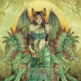 LARGE SQUARE PRINT DRAGON QUEEN