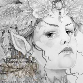 ART PRINT MONOCHROME QUEEN OF LEAVES