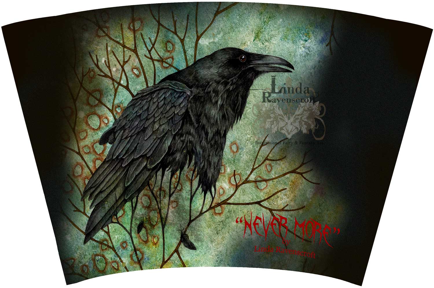 X LATTE MUG -vanishing series NEVERMORE THE RAVEN