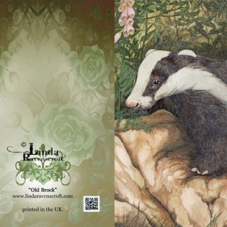 GREETING CARD - "OLD BROCK" - BADGER